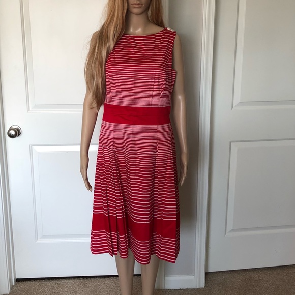 Talbots Dresses & Skirts - Talbots NWT Red and White Striped Dress Size 10